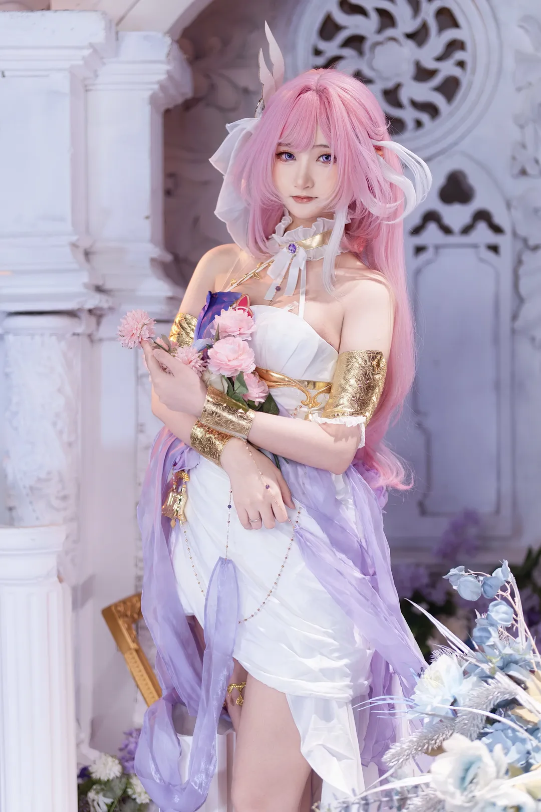 爱莉希雅cos, 崩坏三, 人之律者, cosplay摄影, 梦幻少女风