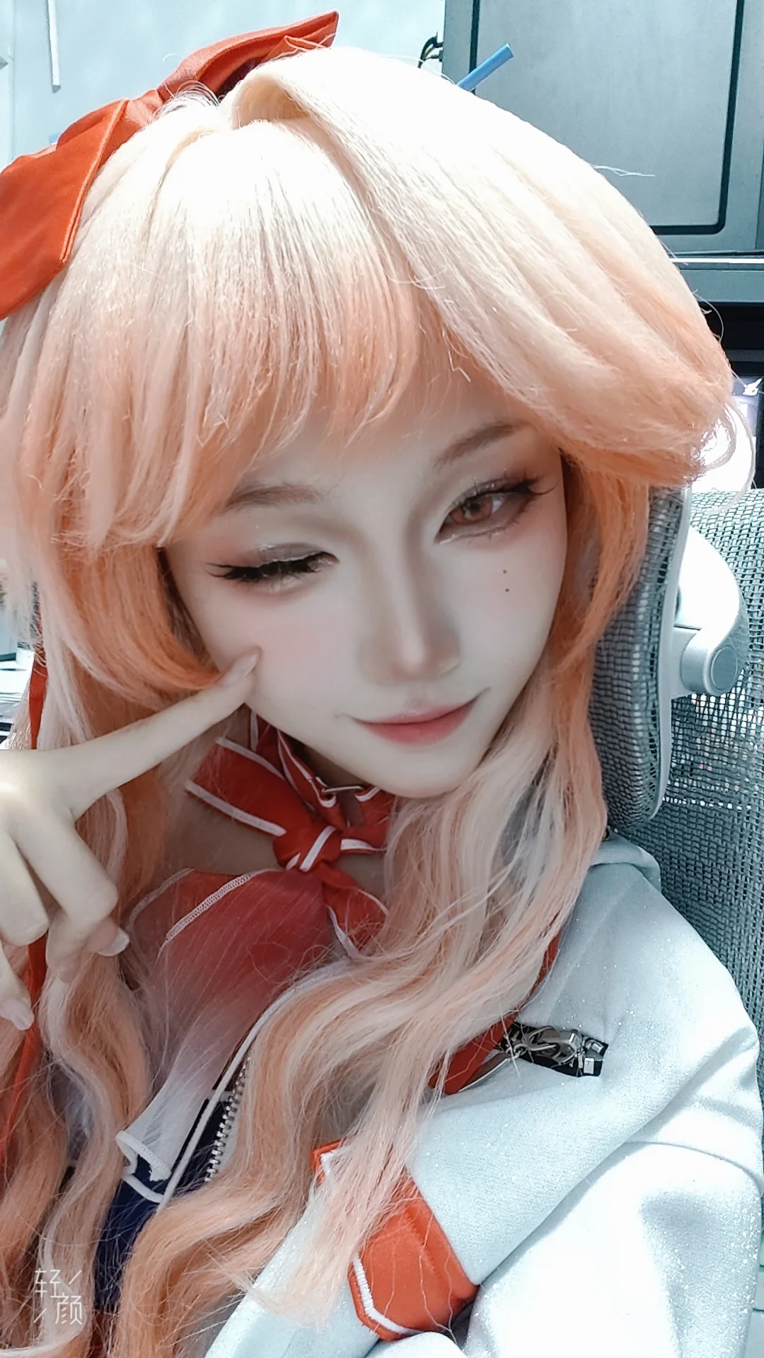 明日方舟, 二次元妆容, 羽生萌萌香cos, cosplay日常分享, 浅橘色假发 - 第1张