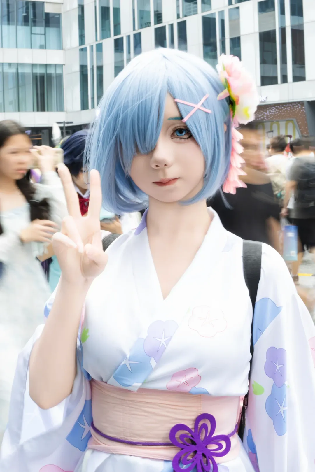 cosplay, 蕾姆cos, 从零开始的异世界, 和服, 琶洲漫展
