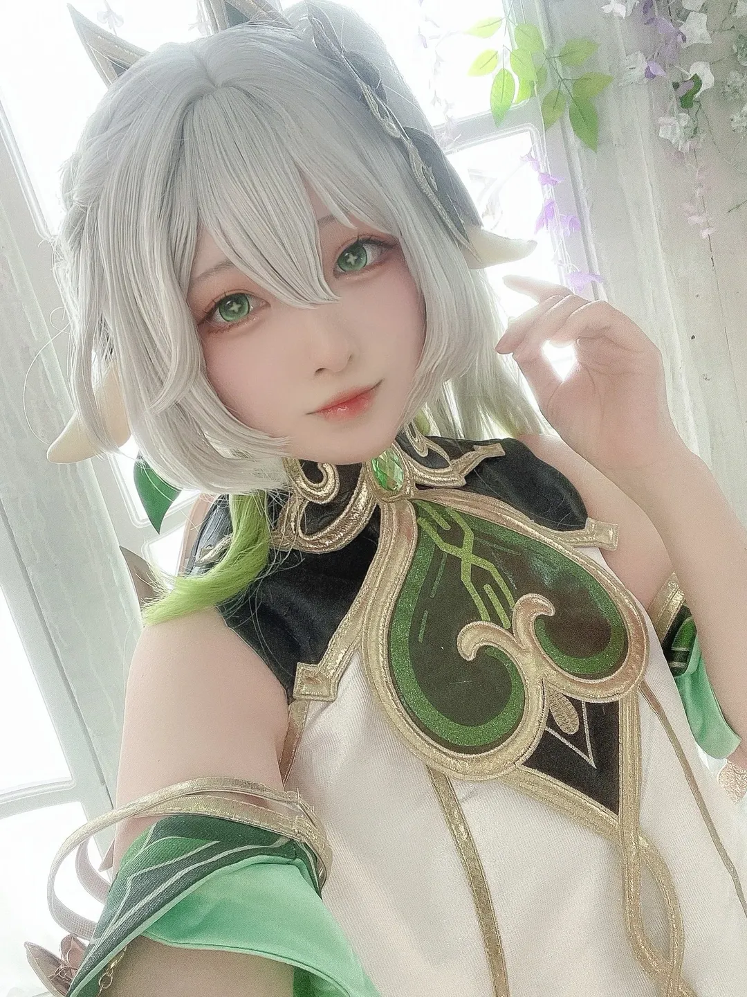 崩坏星穹铁道, 纳西妲cos, cosplay摄影, 植物系妆造, 清新外景 - 第1张