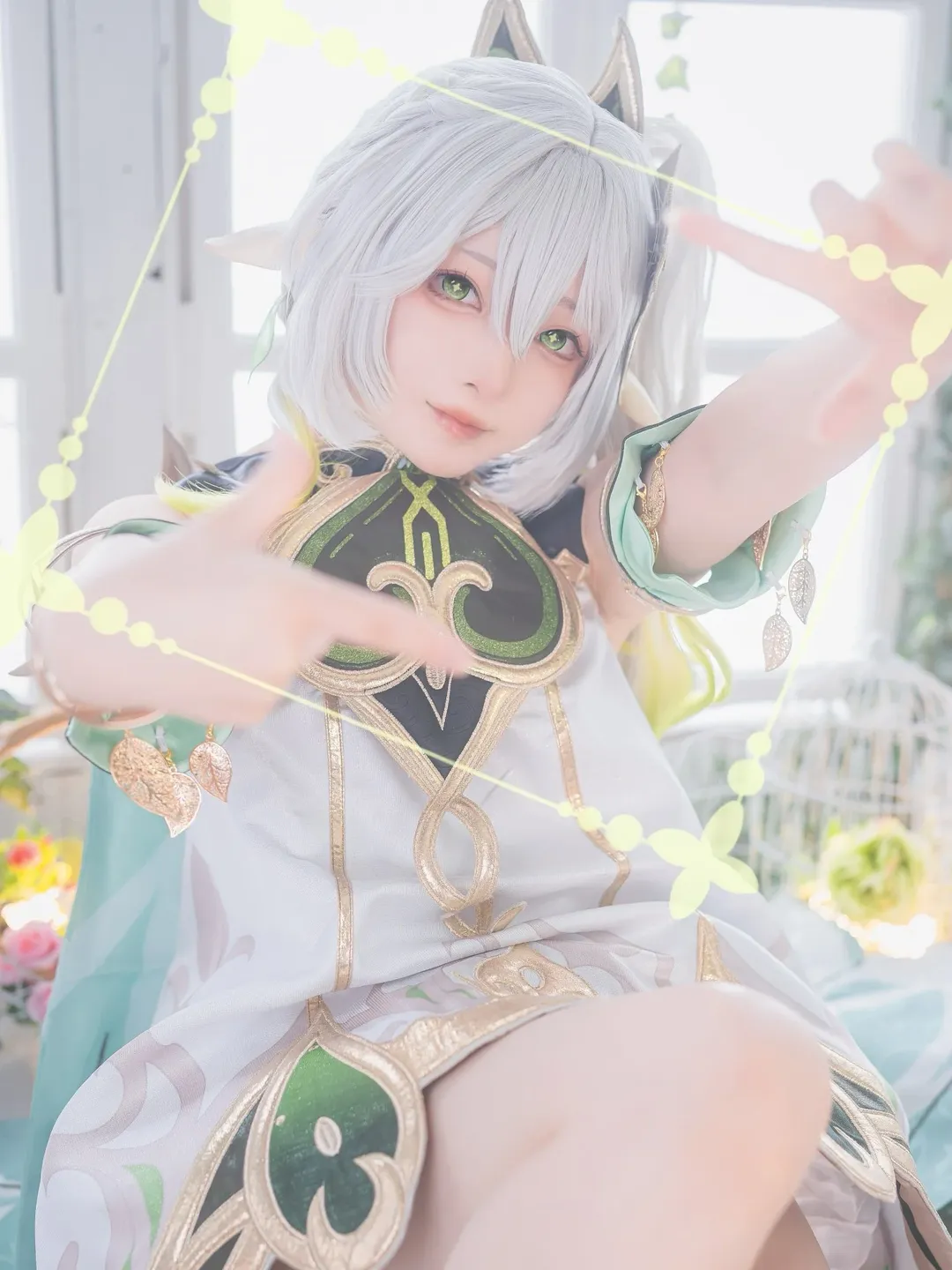 崩坏星穹铁道, 纳西妲cos, cosplay摄影, 植物系妆造, 清新外景 - 第2张