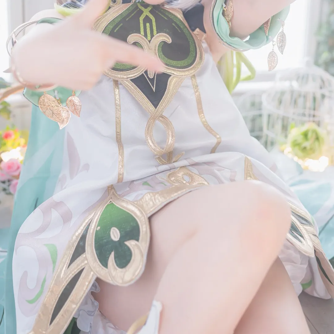 崩坏星穹铁道, 纳西妲cos, cosplay摄影, 植物系妆造, 清新外景 - 第4张