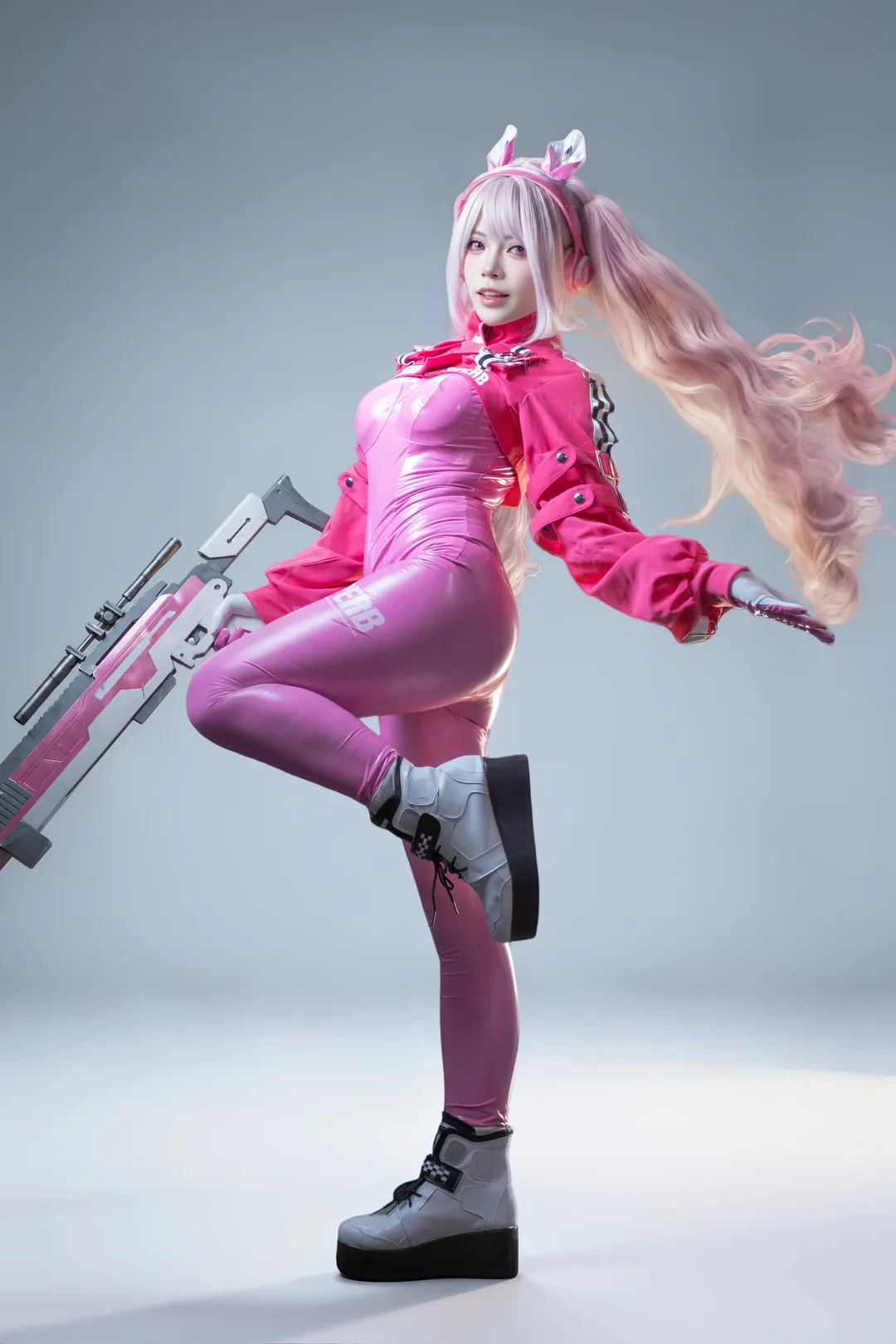 愛麗絲cos, 二次元cosplay, 勝利女神, 戰術少女, 亮面膠衣
