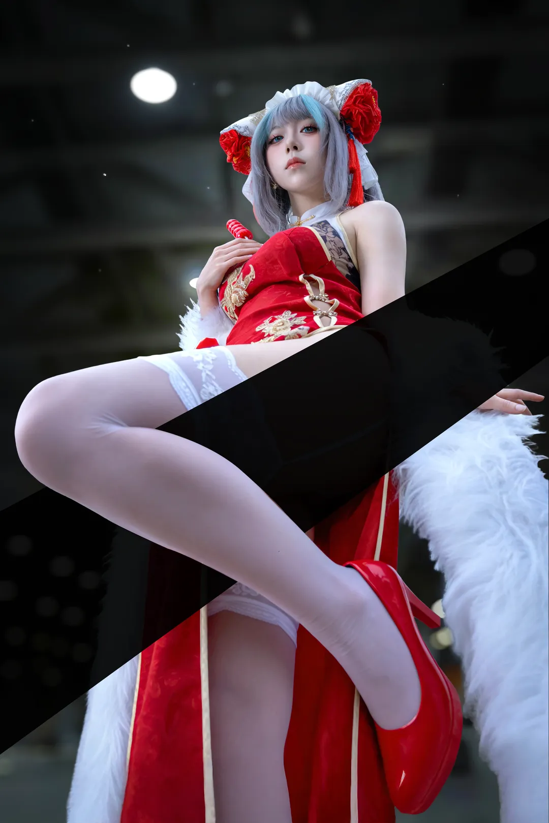 柴郡cos, 碧蓝航线, 漫展场照, 二次元cosplay, 白丝