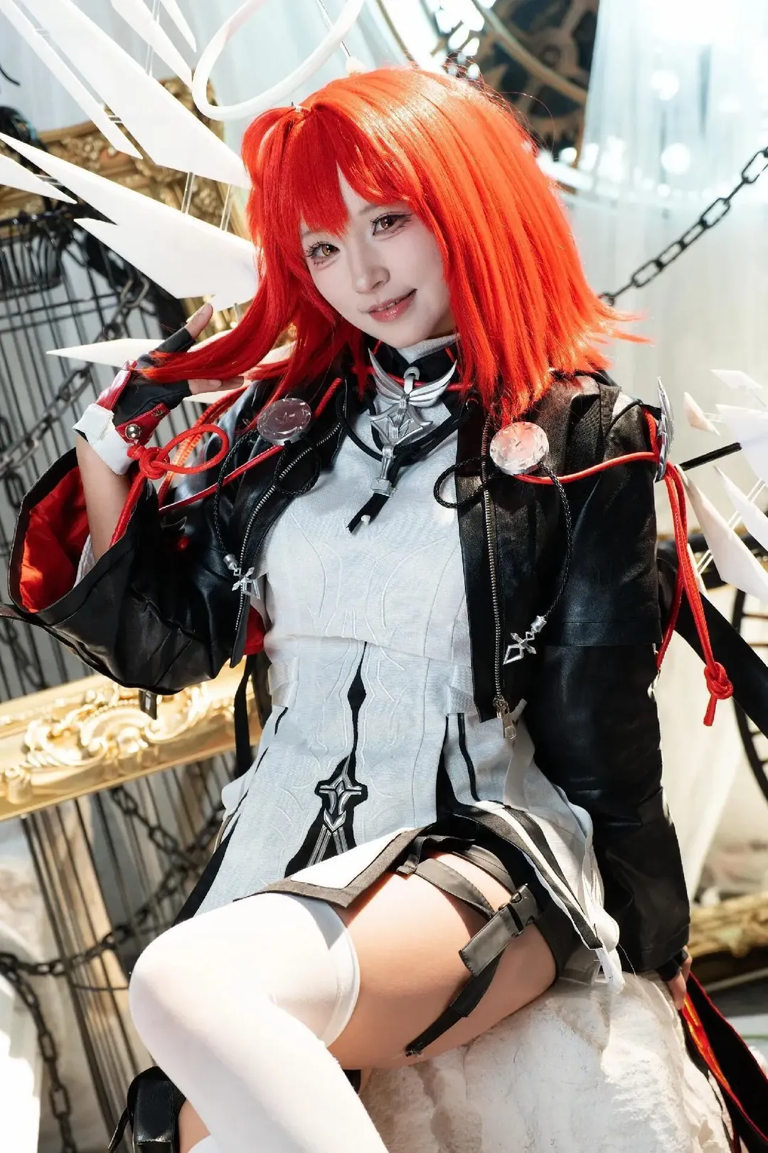 二次元cosplay, 明日方舟, 新约能天使cos, 游戏cosplay, 白丝cos - 第1张