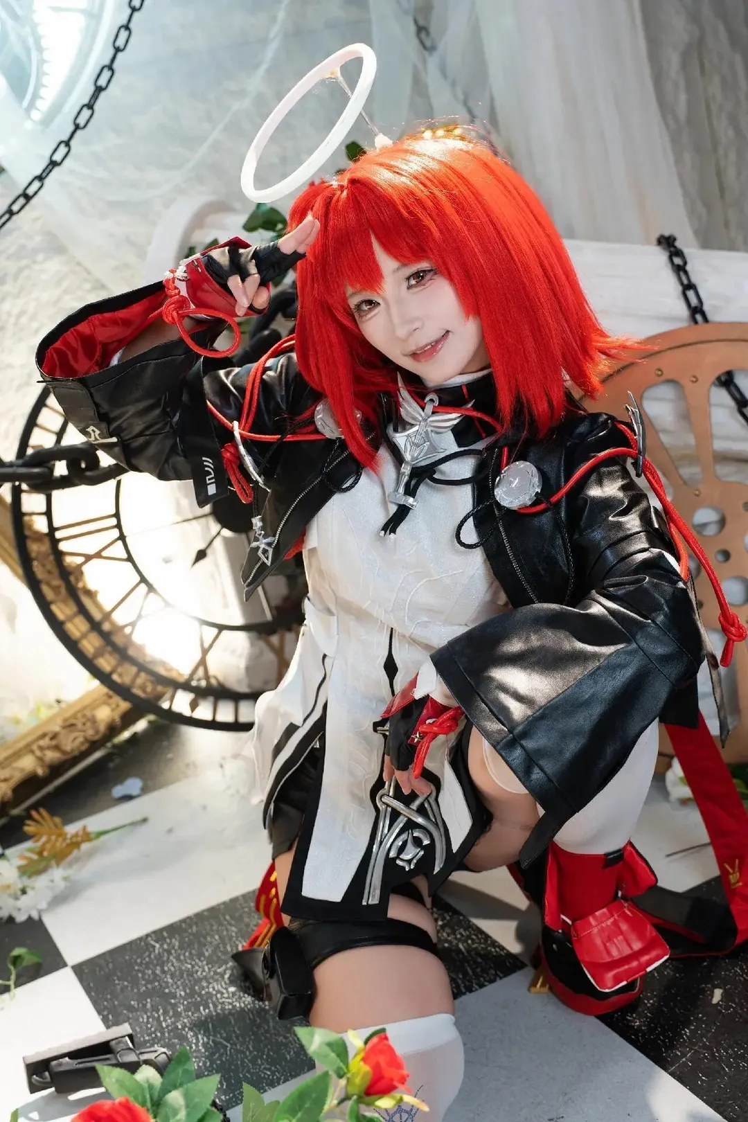二次元cosplay, 明日方舟, 新约能天使cos, 游戏cosplay, 白丝cos - 第11张