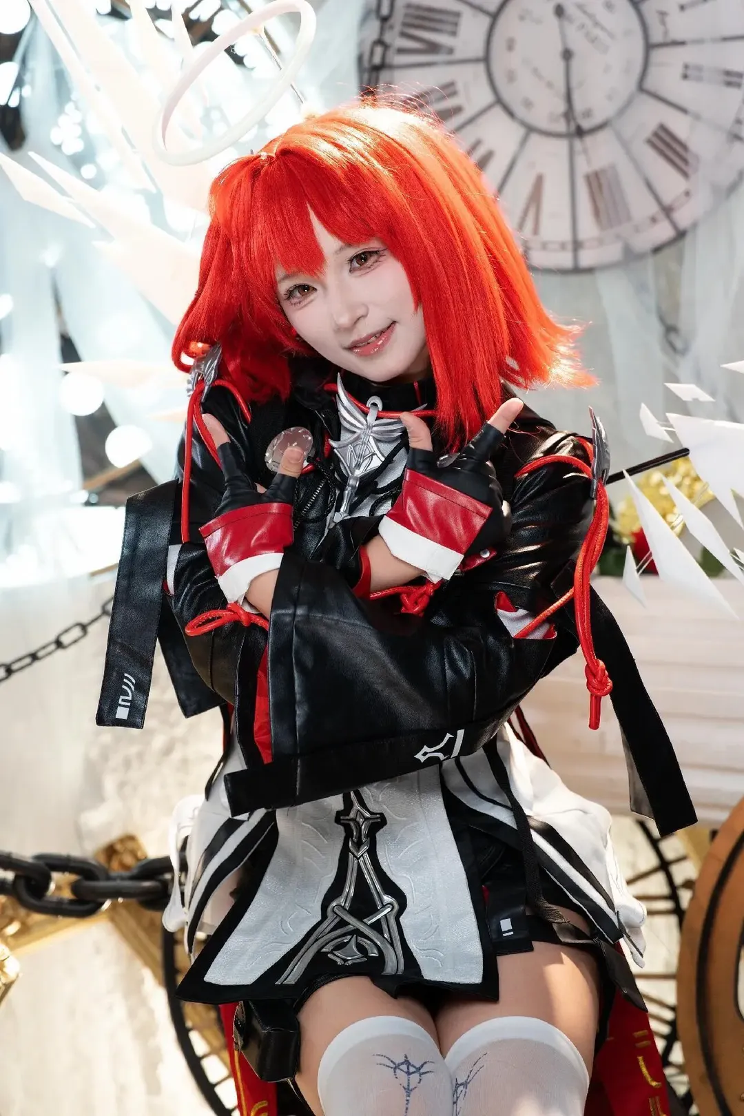 二次元cosplay, 明日方舟, 新约能天使cos, 游戏cosplay, 白丝cos - 第12张