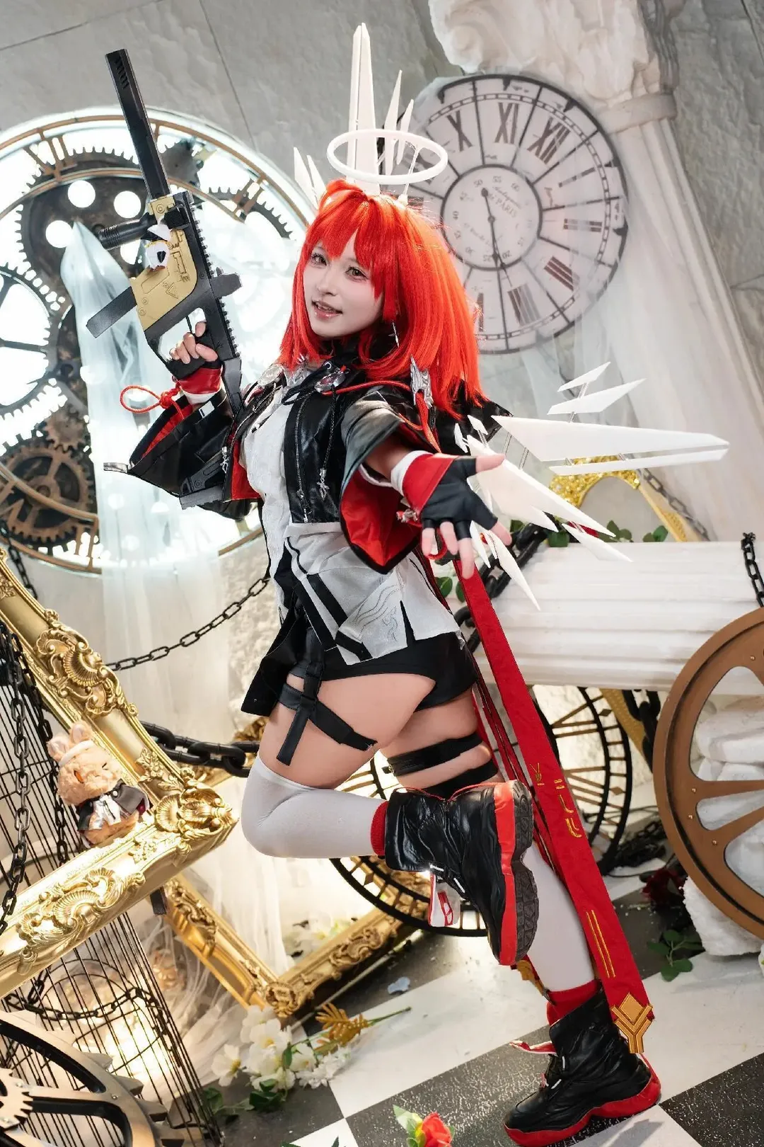 二次元cosplay, 明日方舟, 新约能天使cos, 游戏cosplay, 白丝cos - 第13张