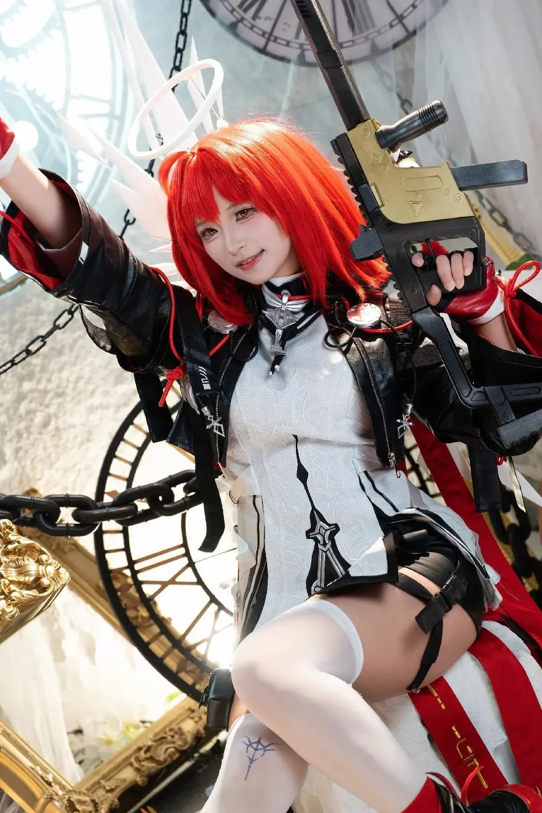 二次元cosplay, 明日方舟, 新约能天使cos, 游戏cosplay, 白丝cos - 第2张