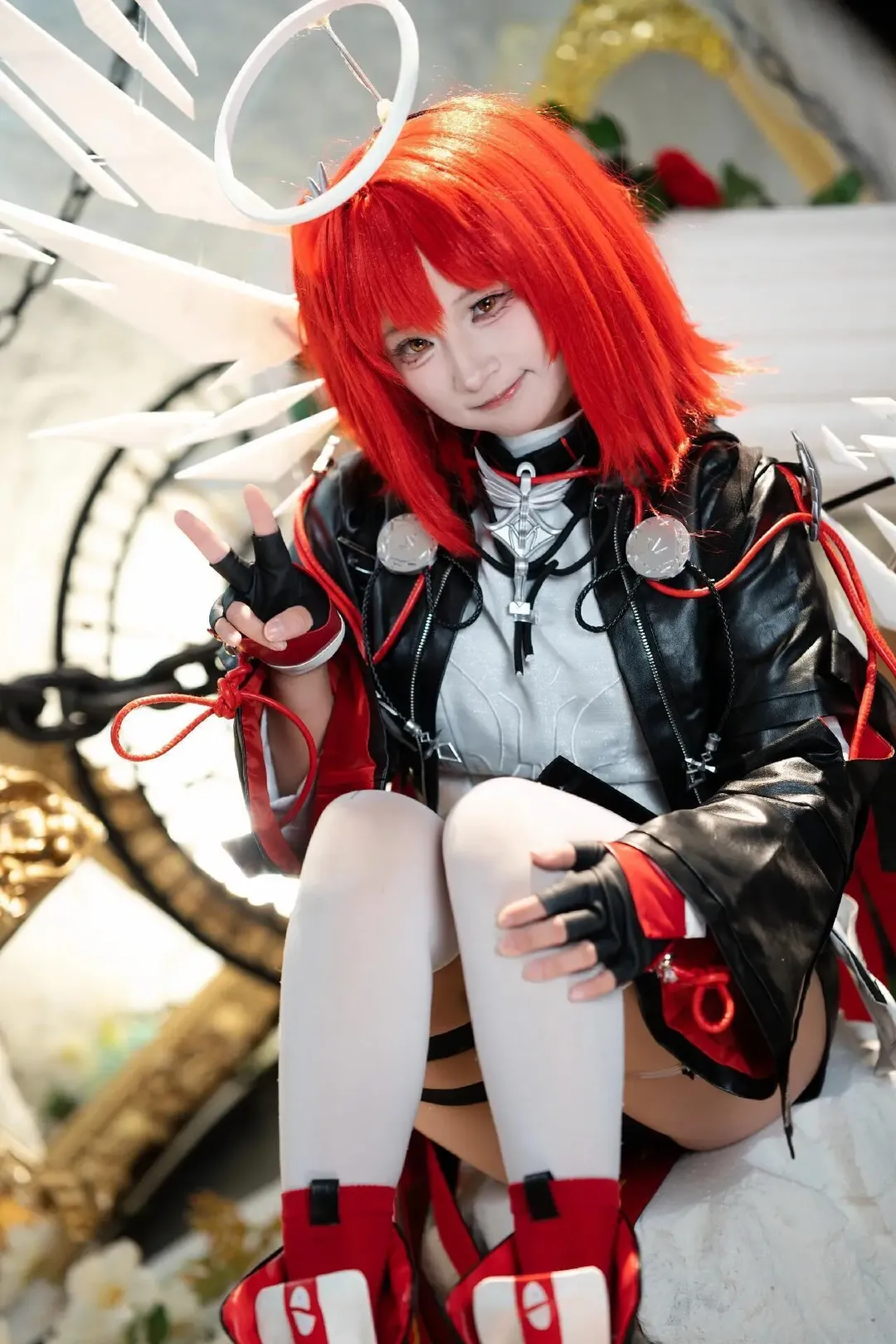 二次元cosplay, 明日方舟, 新约能天使cos, 游戏cosplay, 白丝cos - 第3张