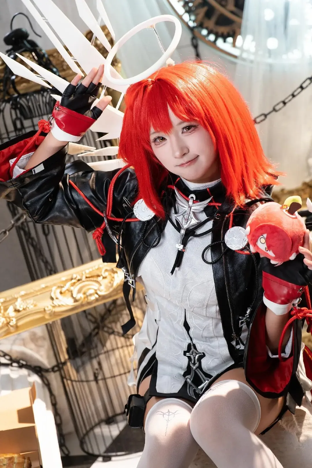 二次元cosplay, 明日方舟, 新约能天使cos, 游戏cosplay, 白丝cos - 第4张