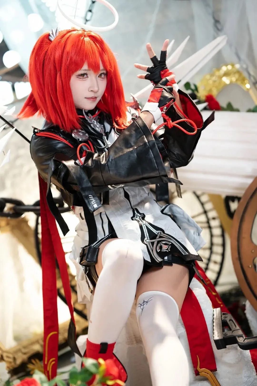 二次元cosplay, 明日方舟, 新约能天使cos, 游戏cosplay, 白丝cos - 第8张