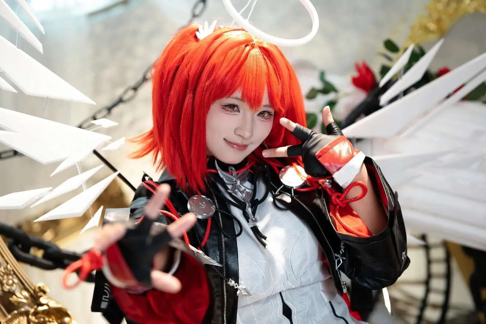 二次元cosplay, 明日方舟, 新约能天使cos, 游戏cosplay, 白丝cos - 第9张
