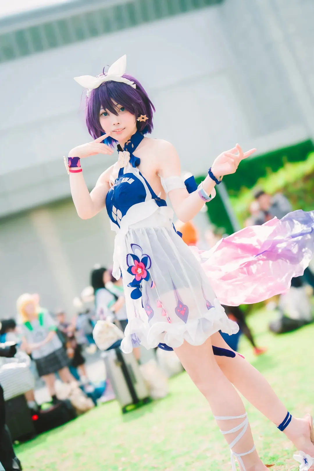 cosplay, 漫展, 崩坏三, 白丝, 希儿·芙乐艾cos
