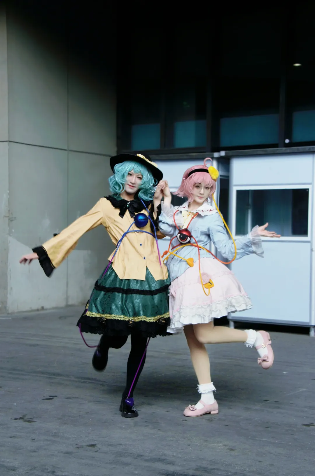 Touhou Project, Touhou Chireiden ~ Subterranean Animism, Satori Komeiji & Koishi Komeiji cosplay, Anime convention duo photoshoot, Duo pantyhose cosplay - Image 2