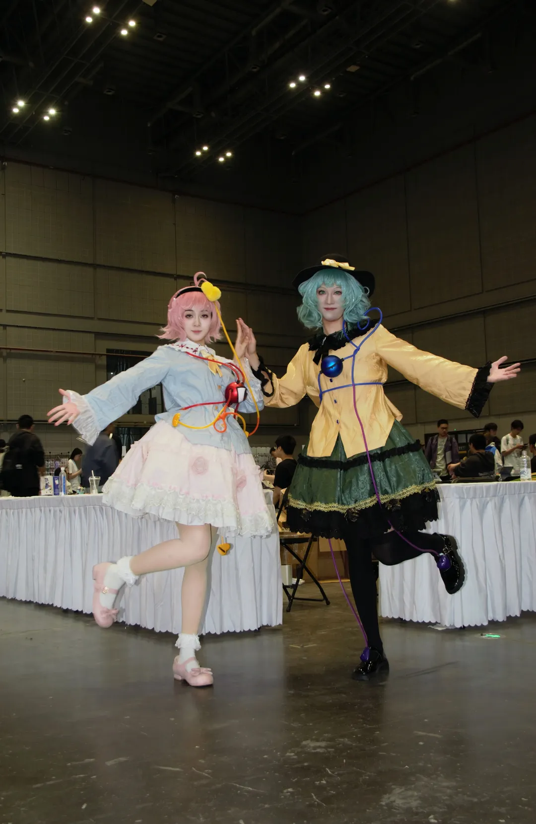 Touhou Project, Touhou Chireiden ~ Subterranean Animism, Satori Komeiji & Koishi Komeiji cosplay, Anime convention duo photoshoot, Duo pantyhose cosplay - Image 3