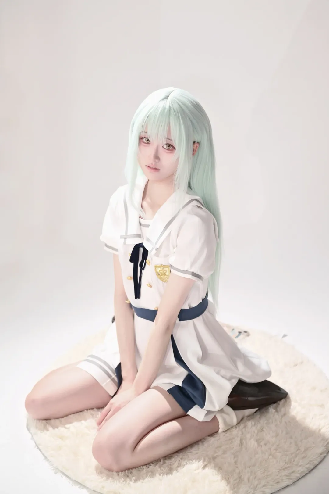 JK制服, 妆造分享, 若叶睦cos, 白棚摄影, Bang Dream Ave Mujica