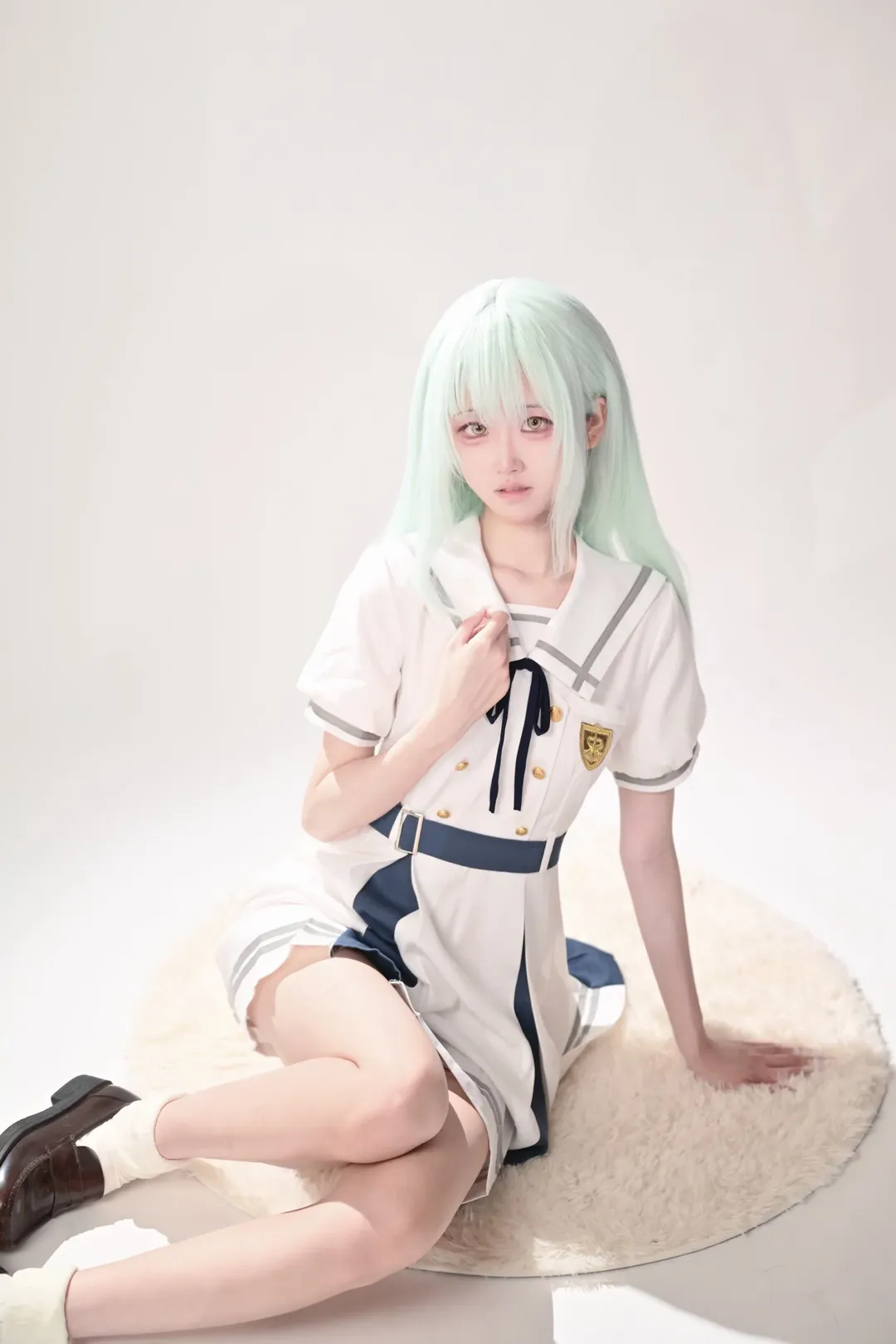 JK制服, 妆造分享, 若叶睦cos, 白棚摄影, Bang Dream Ave Mujica - 第2张