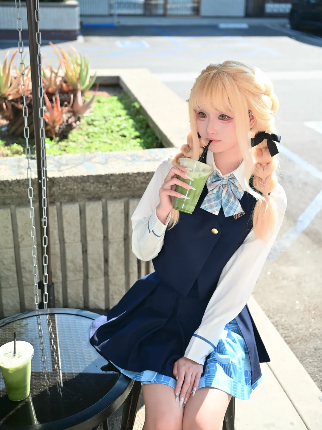 Gakuen Idolmaster, Kotone Fujita cosplay, Uniform cosplay, Little Tokyo location shoot, Daily cosplay costume