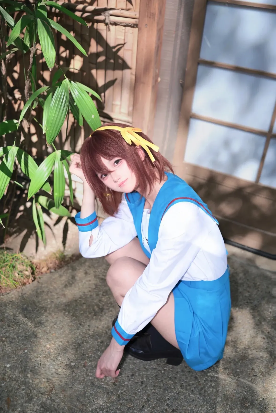 水手服, 凉宫春日cos, 过膝袜, 夏日外拍, 漫无止境的八月 - 第2张