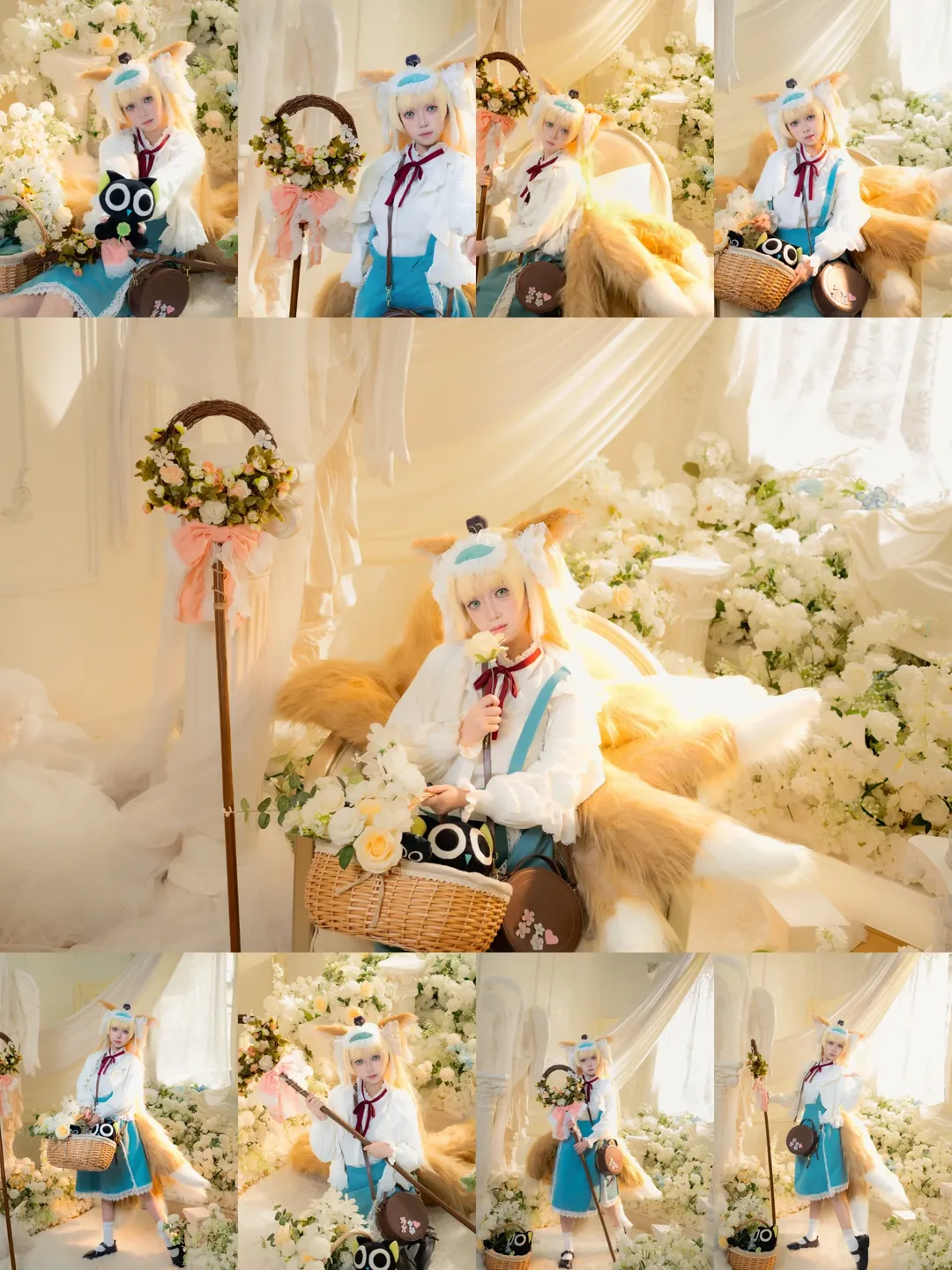 室内摄影, 明日方舟, 铃兰cos, 狐尾cosplay, 花环道具 - 第1张
