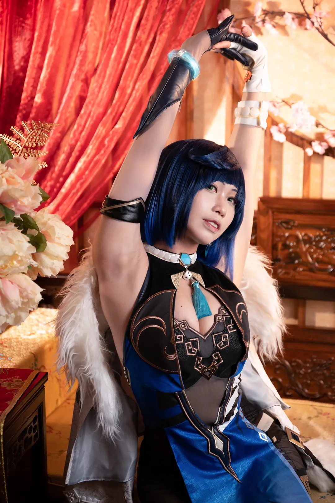 原神, cosplay, 夜兰cos, 蓝发cos, 丝袜cos - 第14张