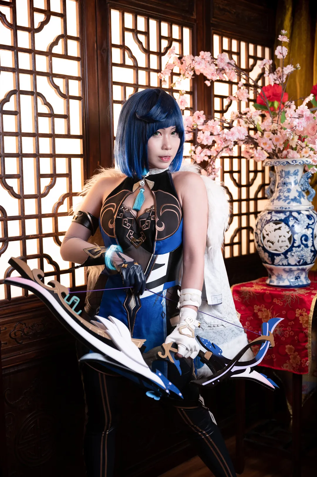 原神, cosplay, 夜兰cos, 蓝发cos, 丝袜cos - 第3张