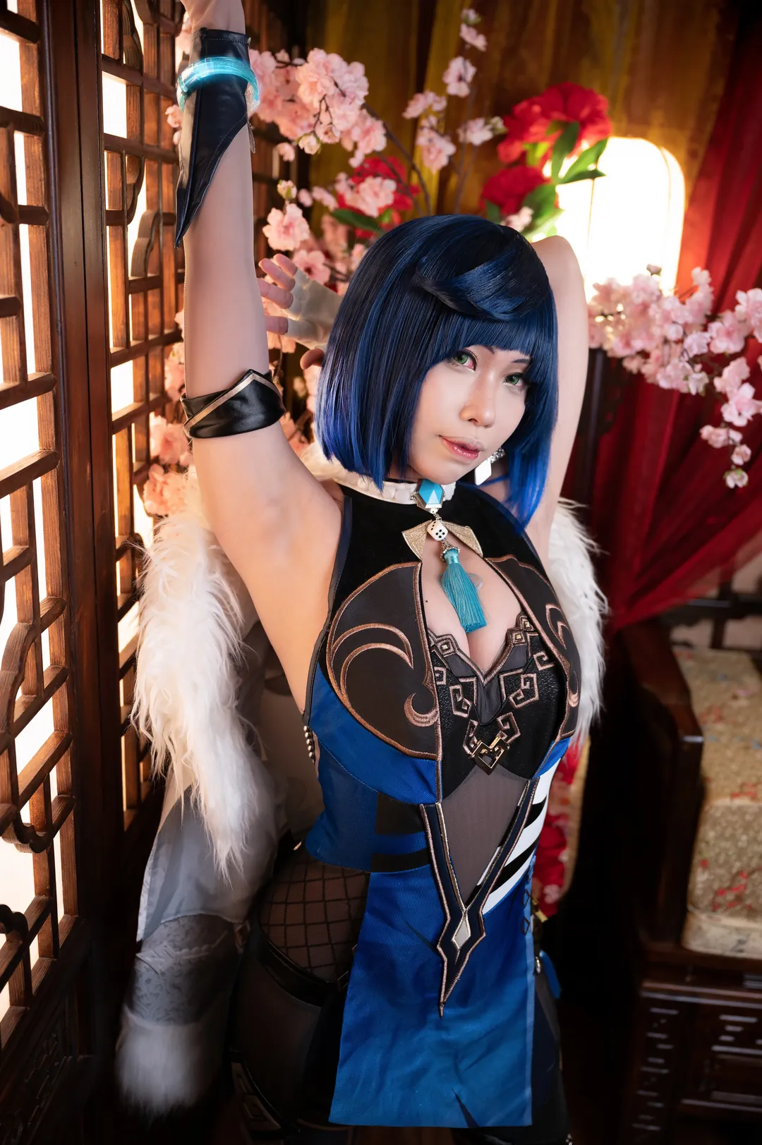 原神, cosplay, 夜兰cos, 蓝发cos, 丝袜cos - 第5张