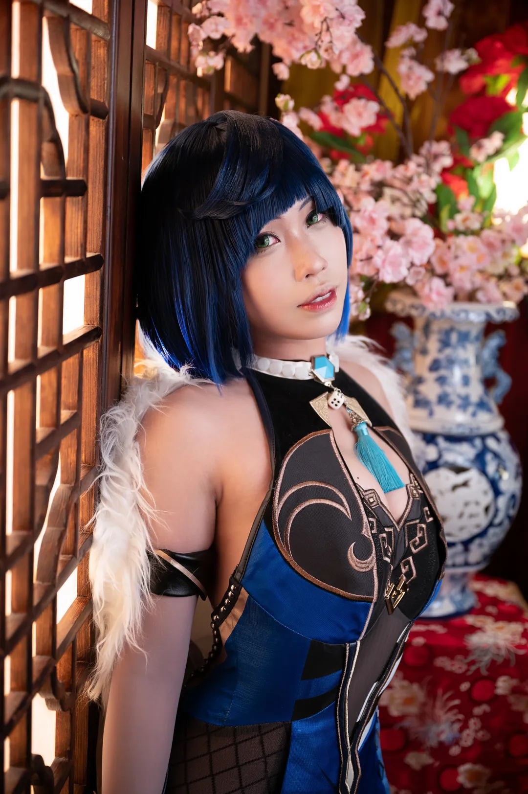 原神, cosplay, 夜兰cos, 蓝发cos, 丝袜cos - 第6张