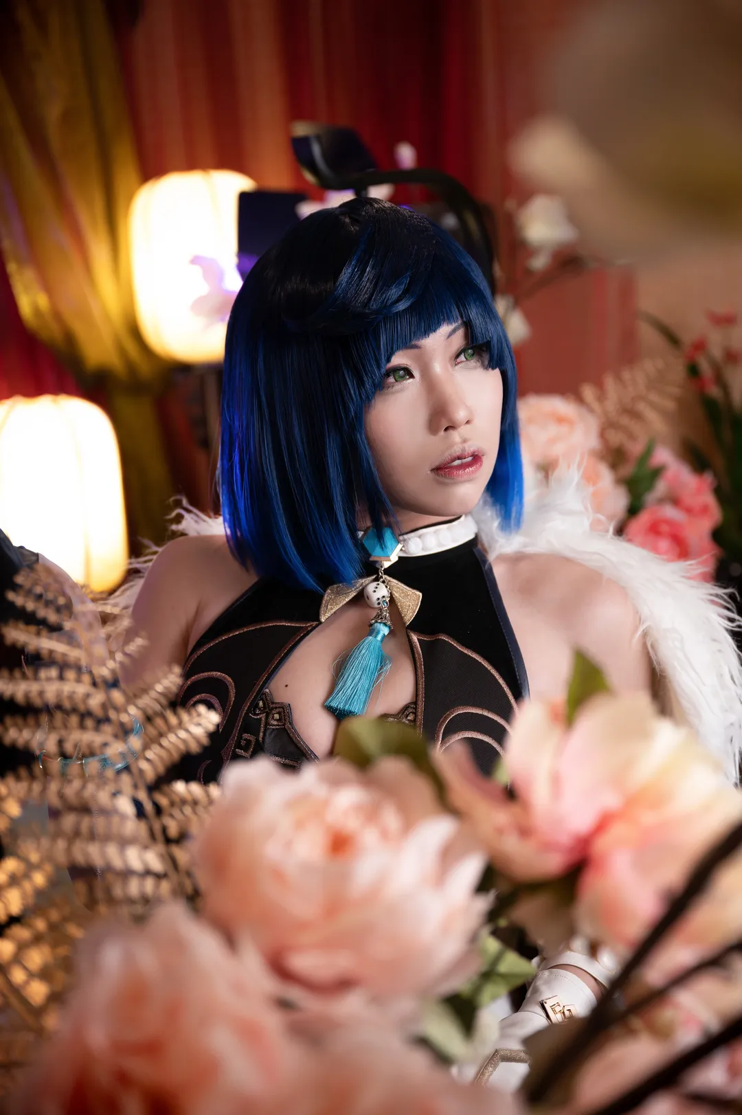 原神, cosplay, 夜兰cos, 蓝发cos, 丝袜cos - 第8张