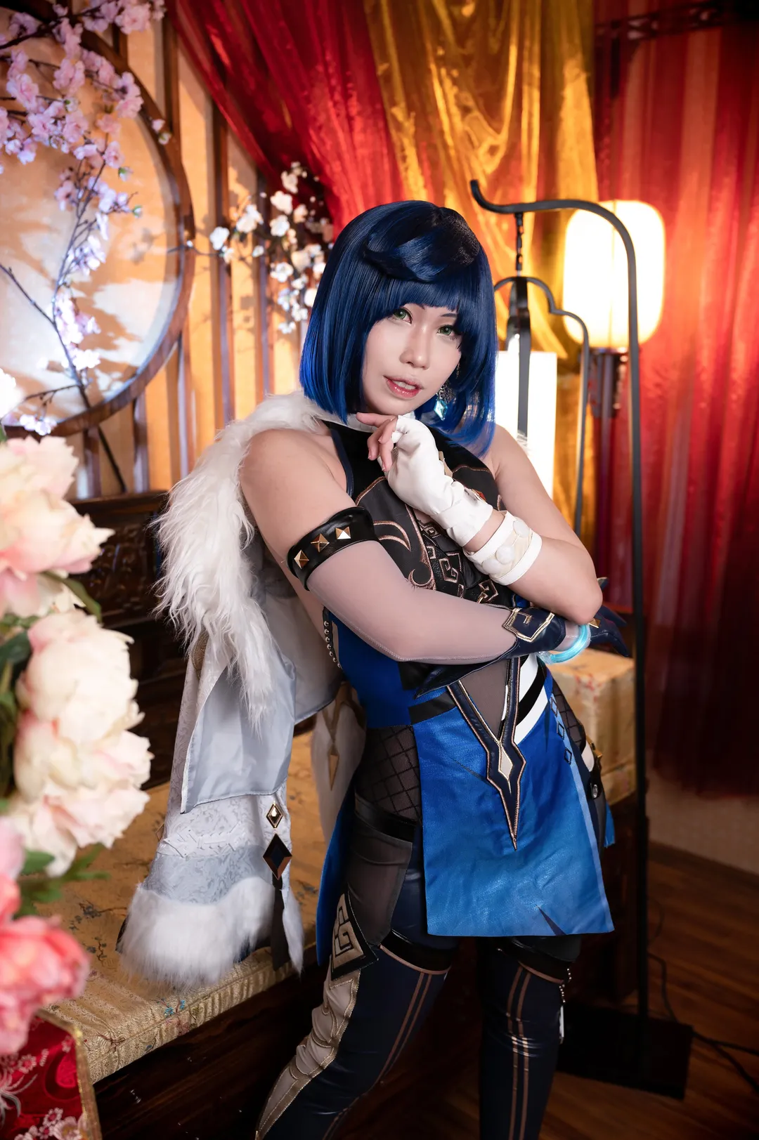 原神, cosplay, 夜兰cos, 蓝发cos, 丝袜cos - 第9张