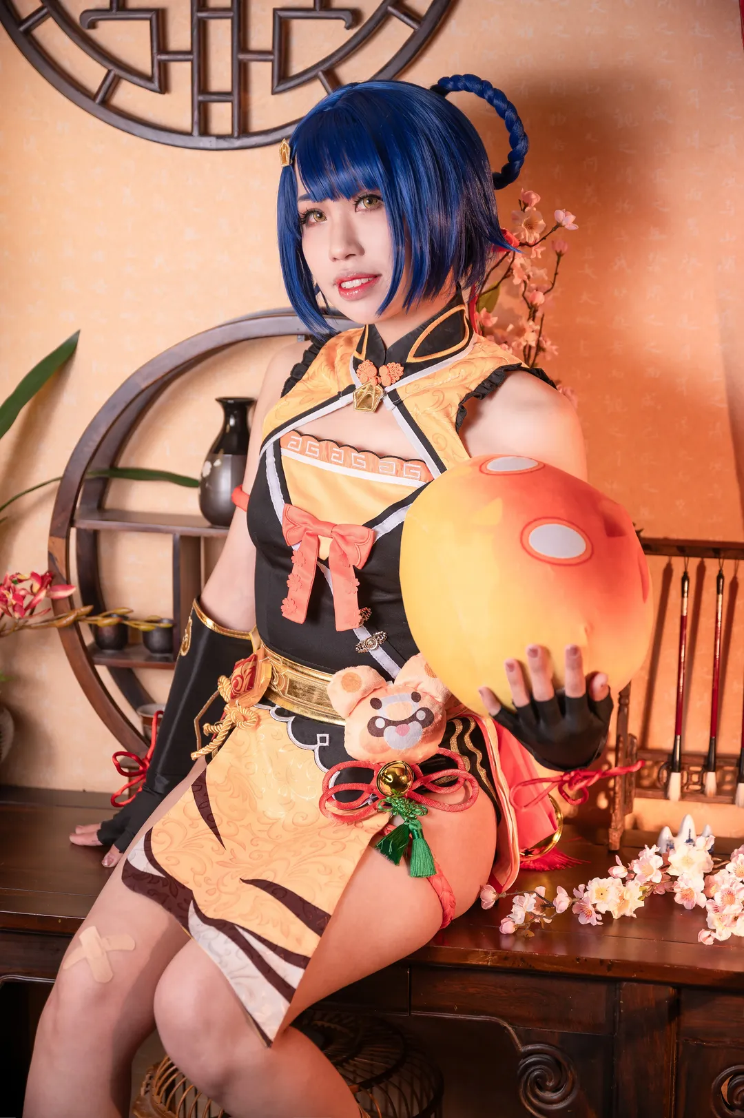 原神, cosplay, 香菱cos, 国风旗袍, 万民堂 - 第10张