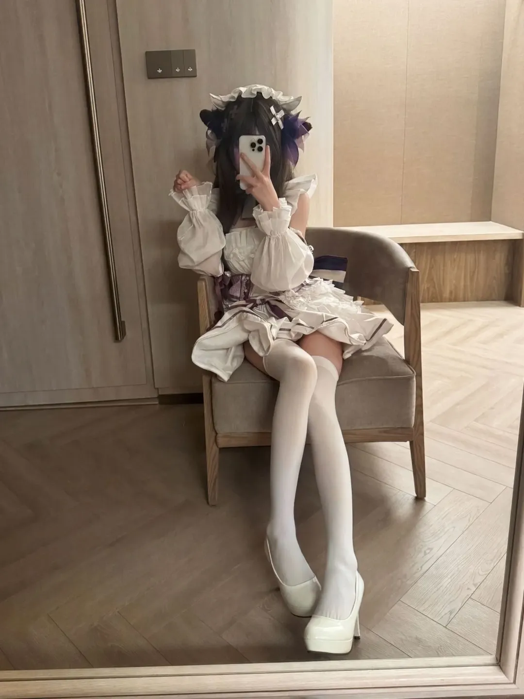 角色扮演, 女僕裝, 碧藍航線cos, 漫展日常, 白絲穿搭