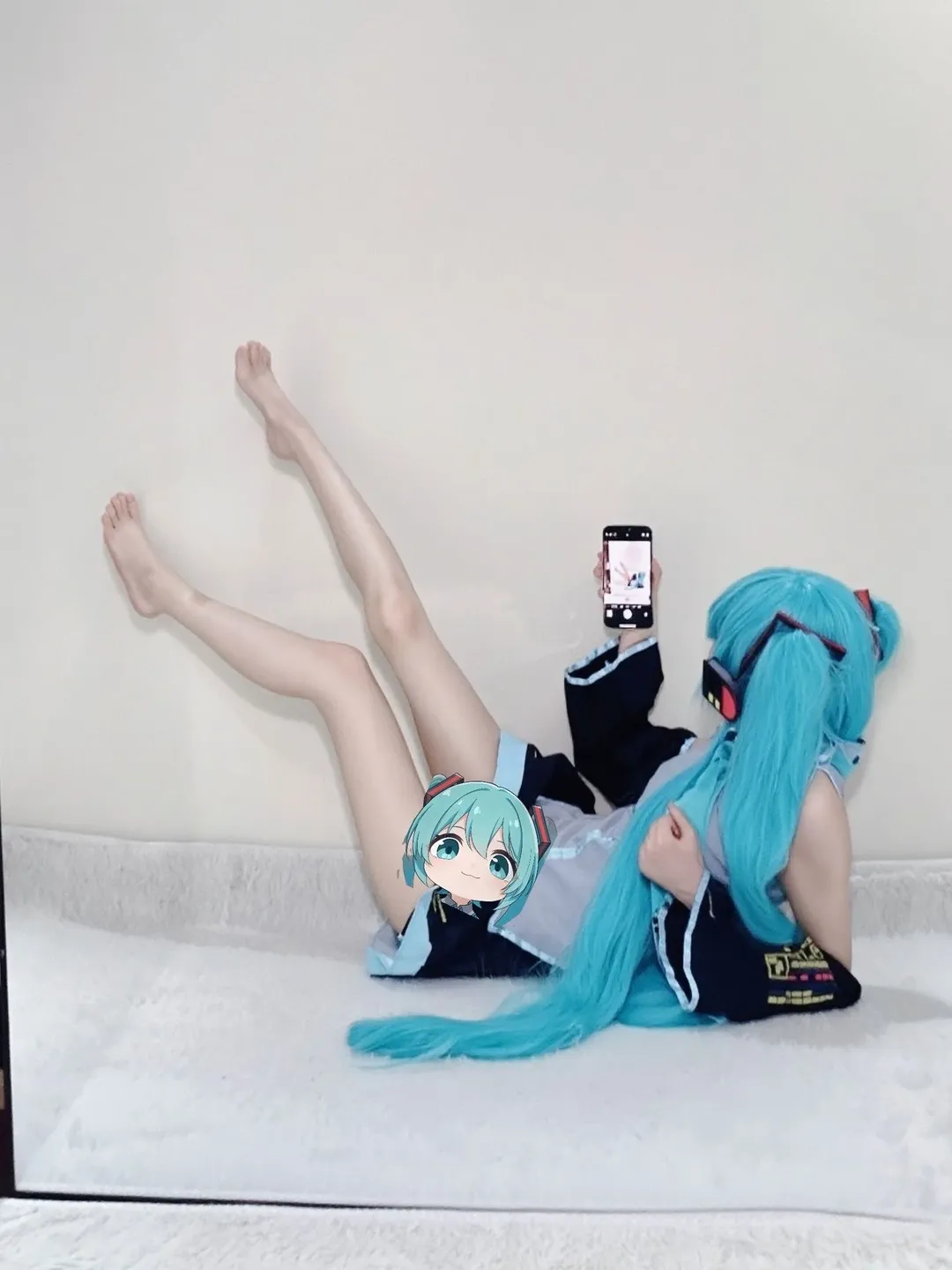 初音未来cos, cosplay日常, Vocaloid, 蓝绿双马尾, 清爽造型 - 第1张