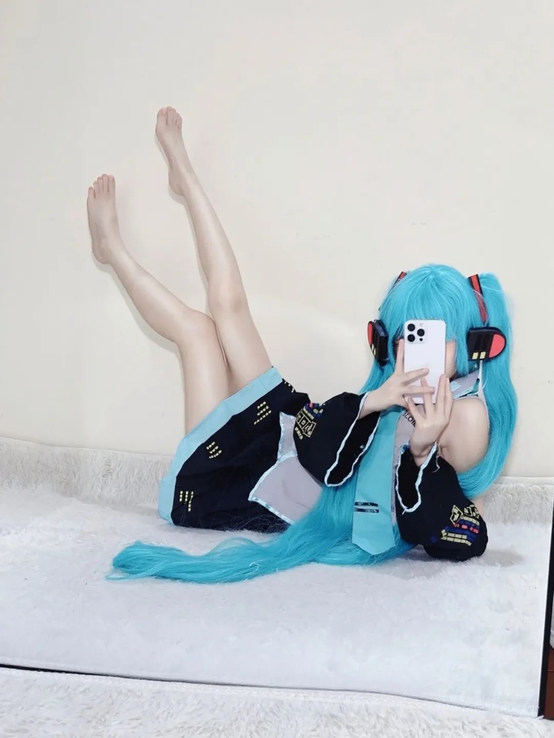 初音未来cos, cosplay日常, Vocaloid, 蓝绿双马尾, 清爽造型