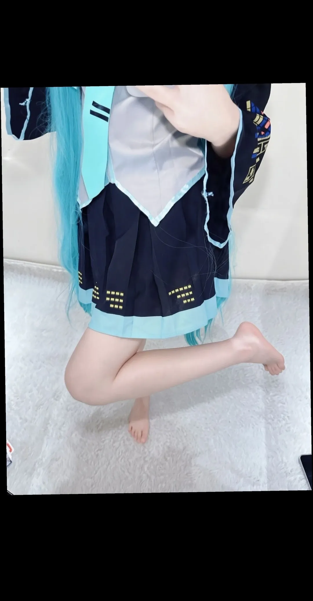 初音未来cos, cosplay日常, Vocaloid, 蓝绿双马尾, 清爽造型 - 第3张