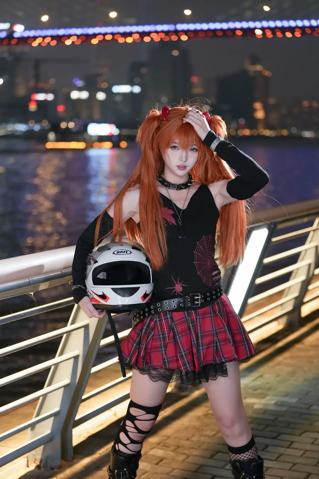 新世纪福音战士, cosplay日常, 夜景摄影, 惣流·明日香·兰格雷cos, 朋克乐队cos