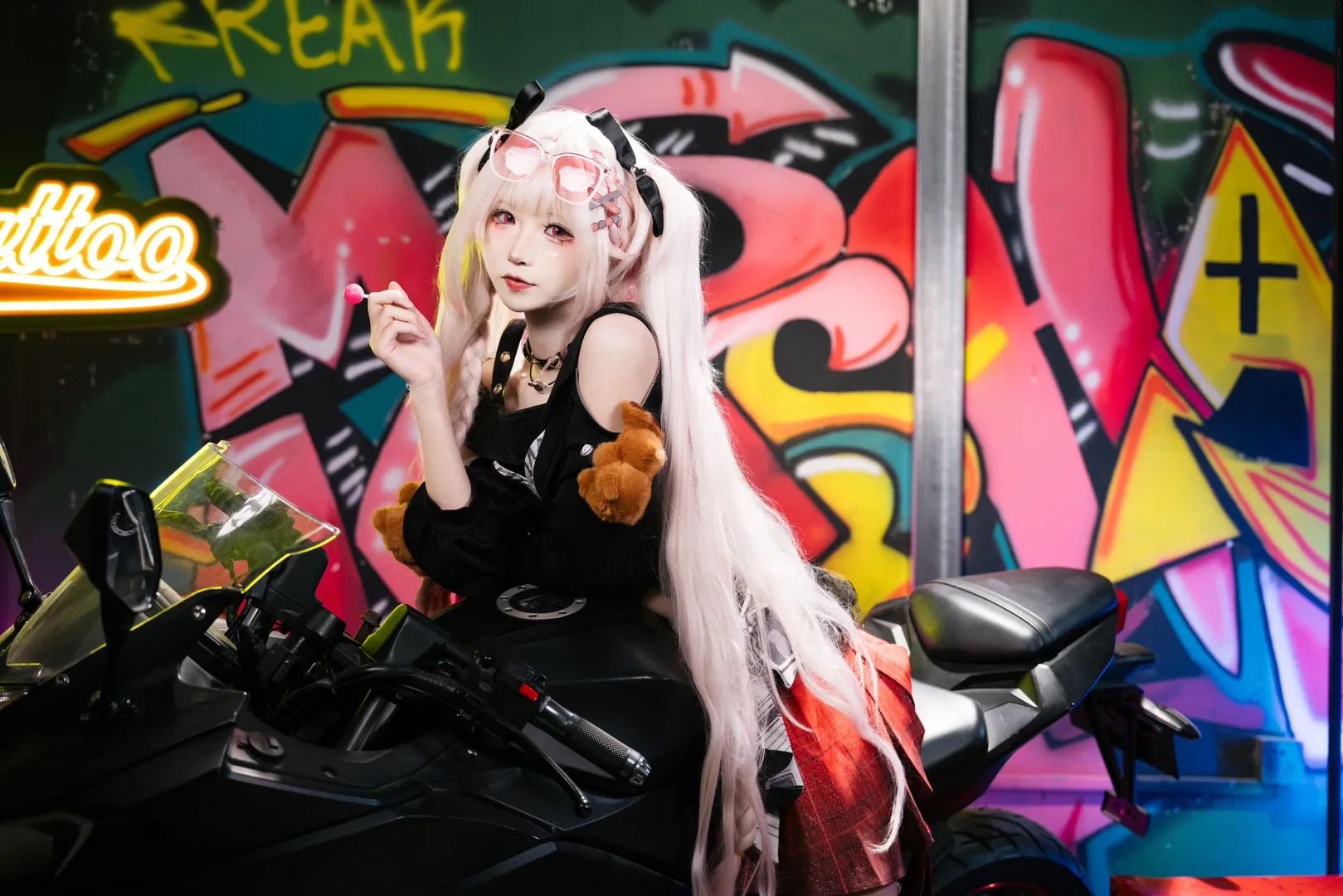 cosplay, 崩坏星穹铁道, 火花cos, 机车少女, 渔网袜穿搭 - 第2张