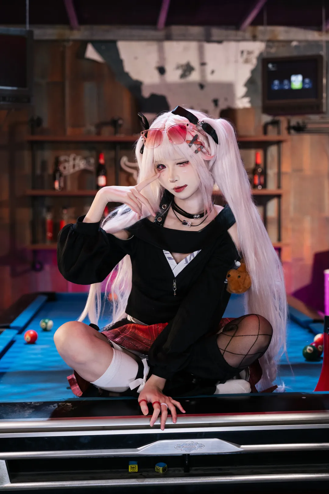 cosplay, 崩坏星穹铁道, 火花cos, 机车少女, 渔网袜穿搭 - 第5张
