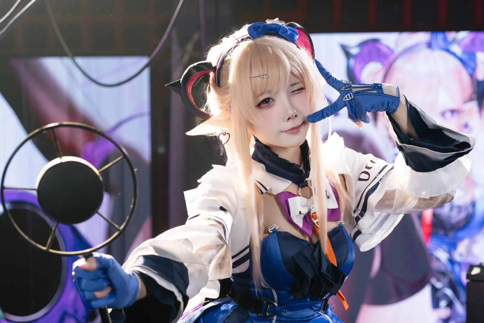 明日方舟终末地, cosplay摄影, 黑丝cos, 梨落cos, 舞台小偶像 - 第3张