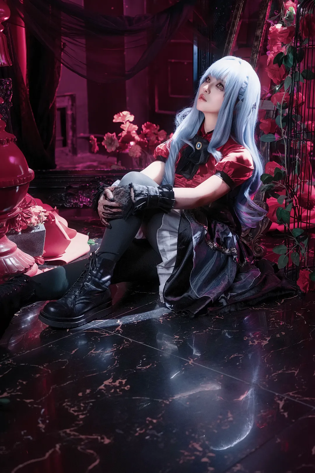 二次元摄影, 丰川祥子cos, 哥特风, 黑丝, BanG Dream! Ave Mujica - 第4张