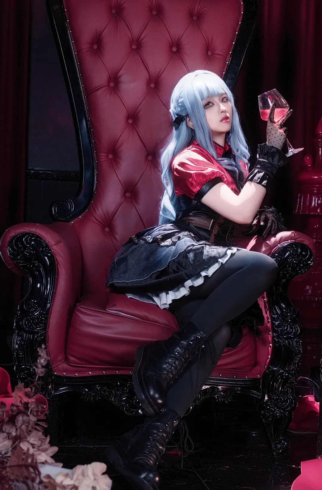 二次元摄影, 丰川祥子cos, 哥特风, 黑丝, BanG Dream! Ave Mujica - 第5张
