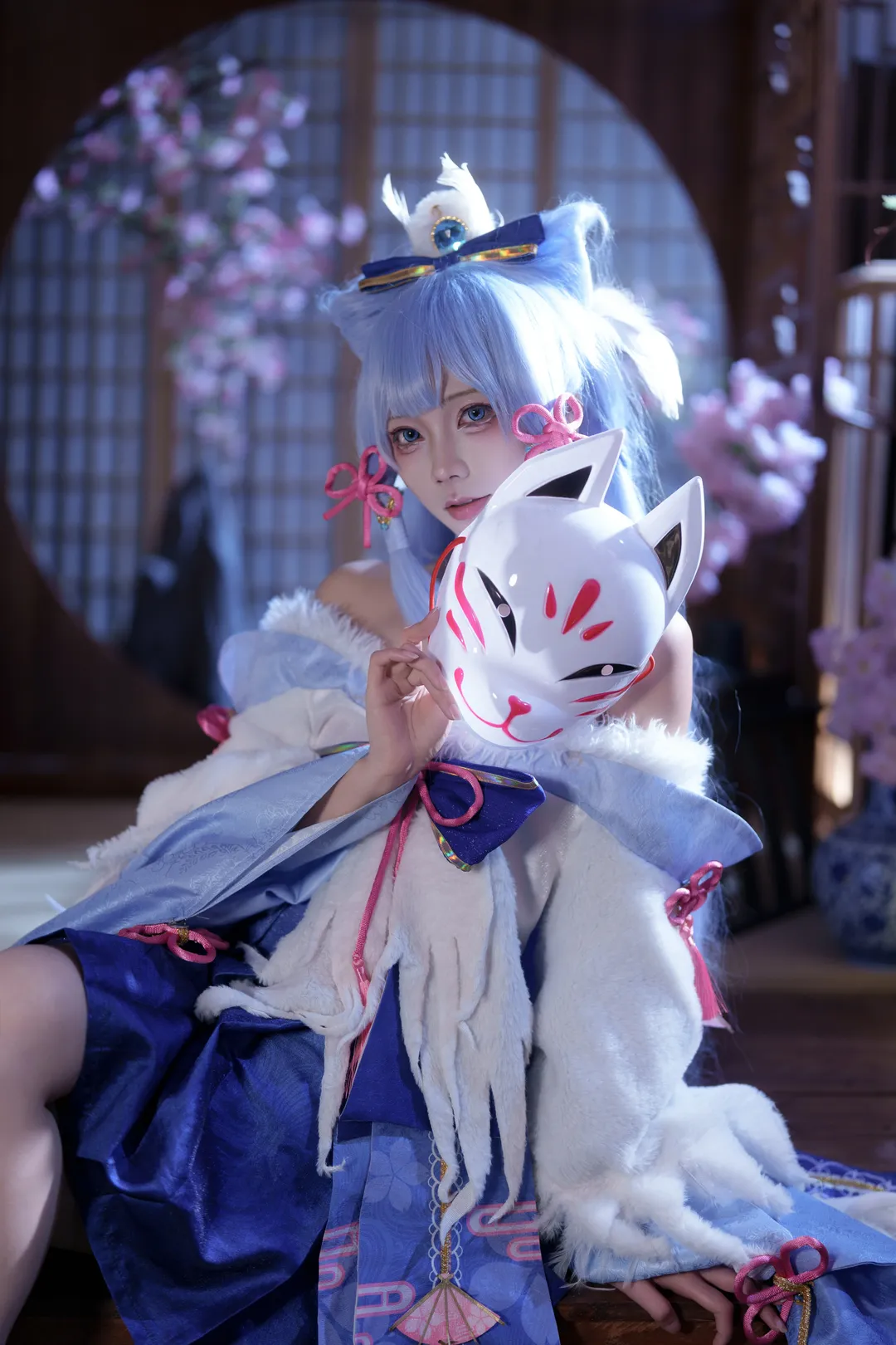 原神, 神里绫华cos, 白鹭樱华, 樱花季, 和风cosplay - 第1张