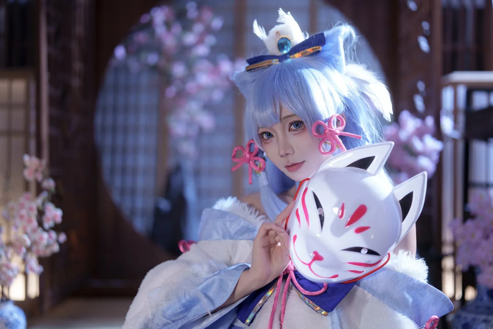 原神, 神里绫华cos, 白鹭樱华, 樱花季, 和风cosplay - 第2张
