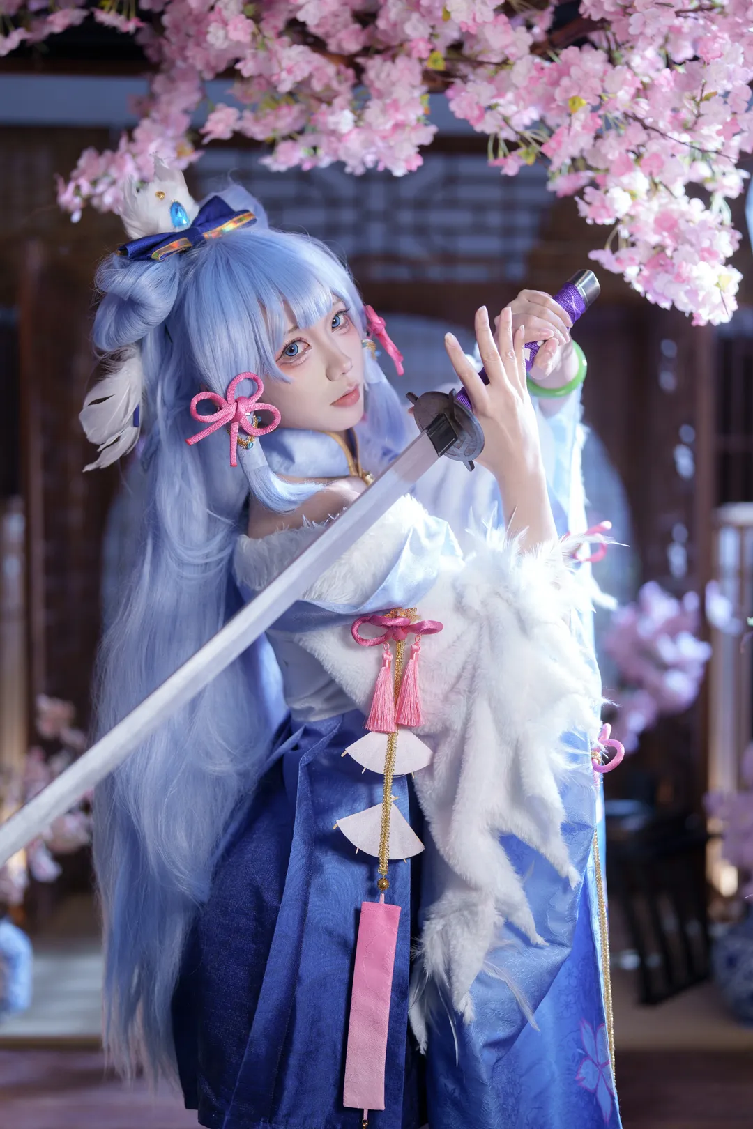 原神, 神里绫华cos, 白鹭樱华, 樱花季, 和风cosplay - 第4张