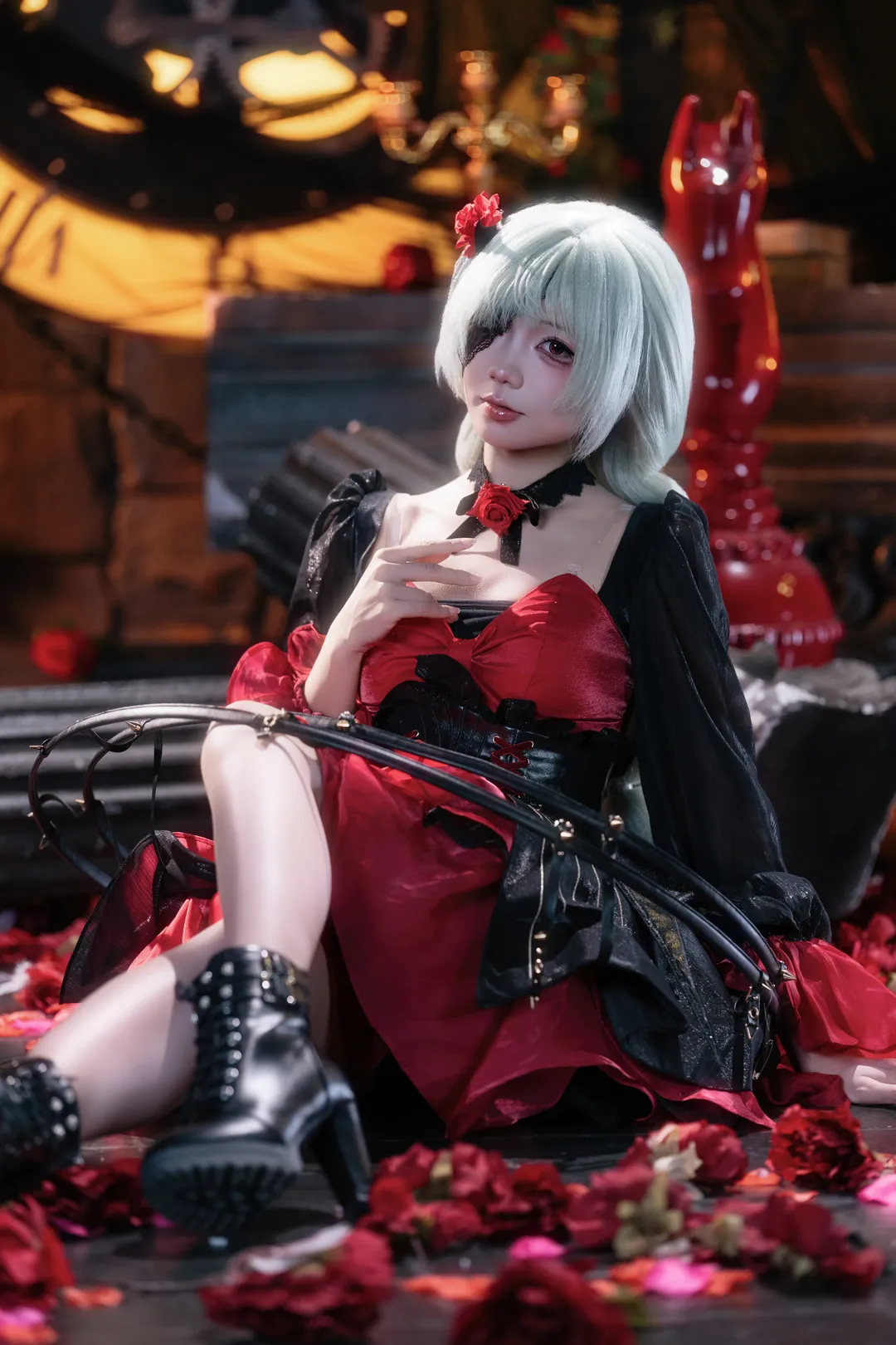 鸣潮, 二次元, 弗洛洛cos, cosplay摄影, 哥特风cos