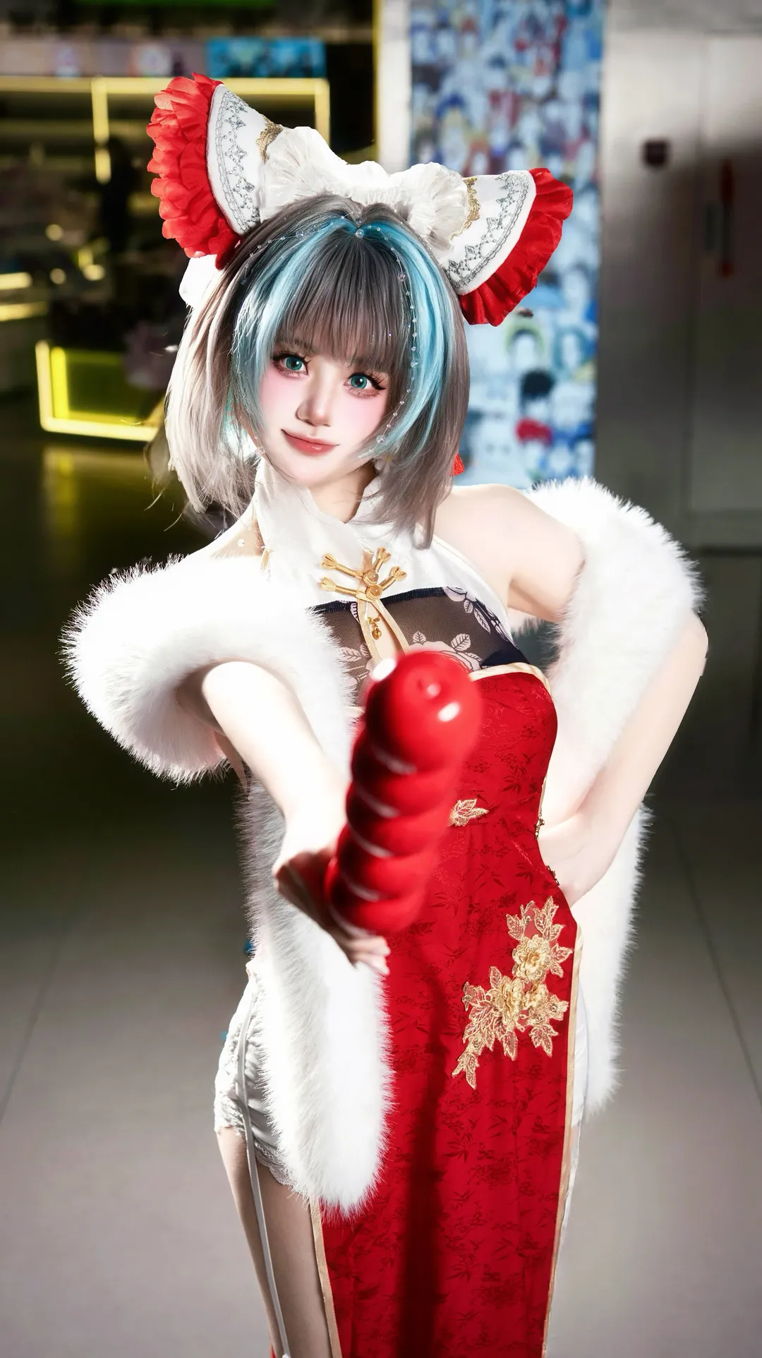 柴郡cos, 碧藍航線, Cosplay攝影, 漫展場照, 新春旗袍