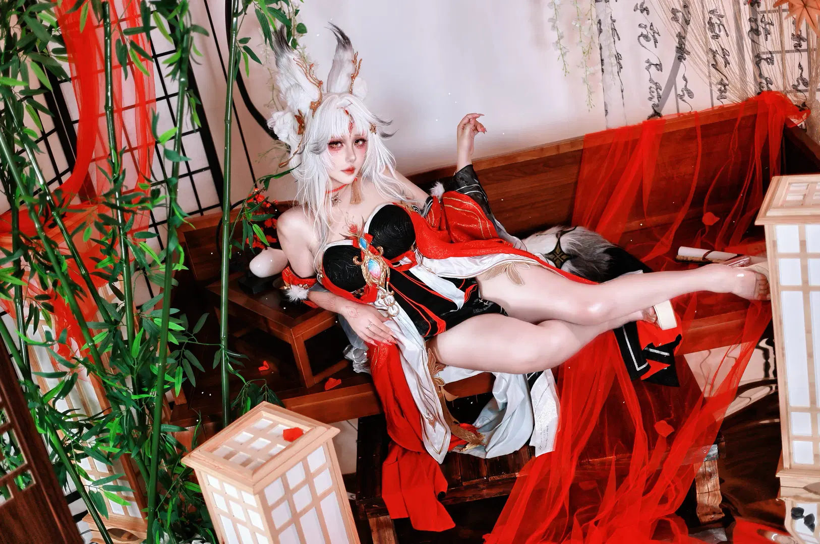 鸣潮, 古风cos, 兽耳, 心月狐cos, 中秋节