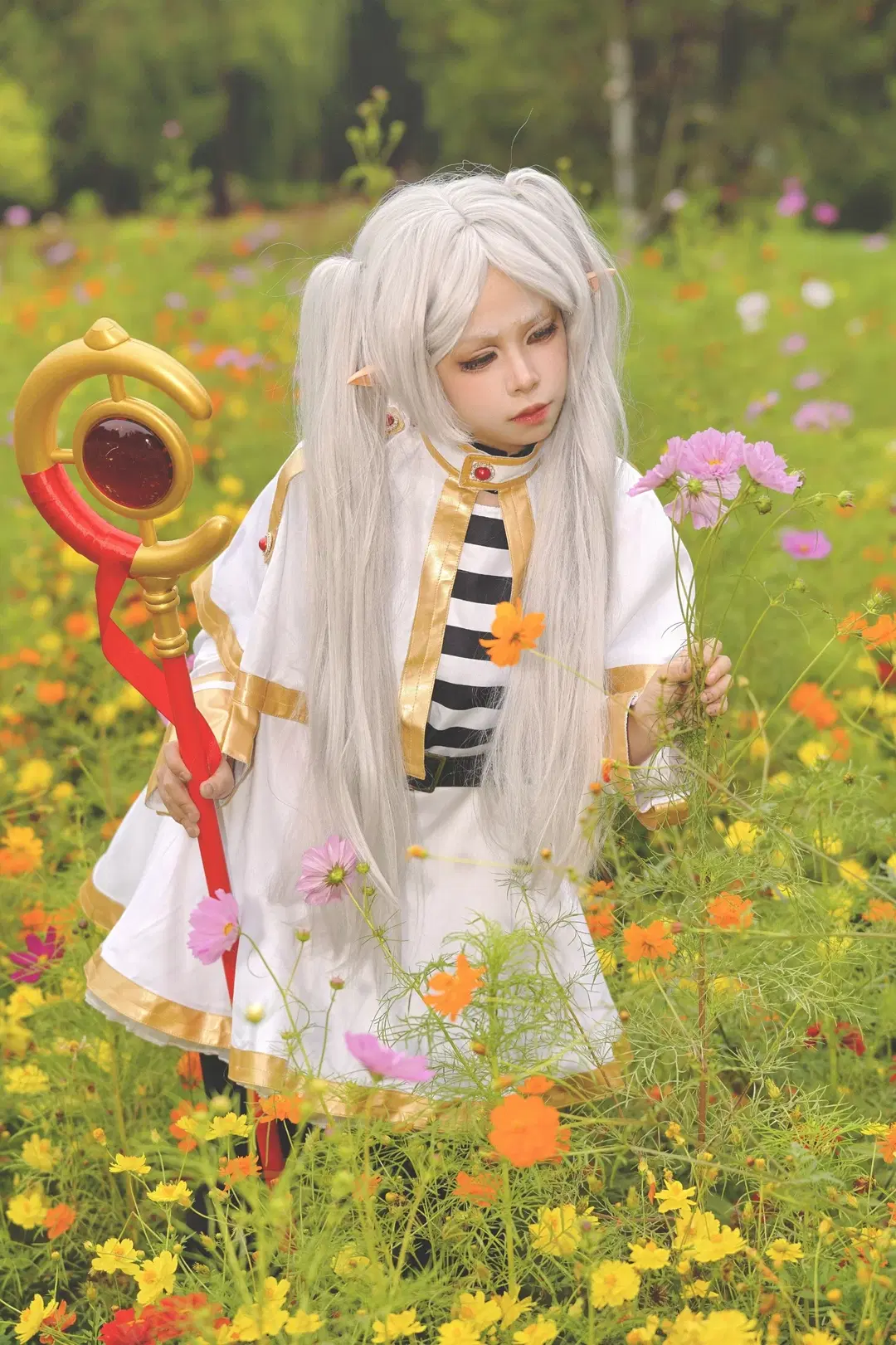 【芙莉莲cos】圆明园花海里的超自然甩发 - 程阿尧 - 第9张