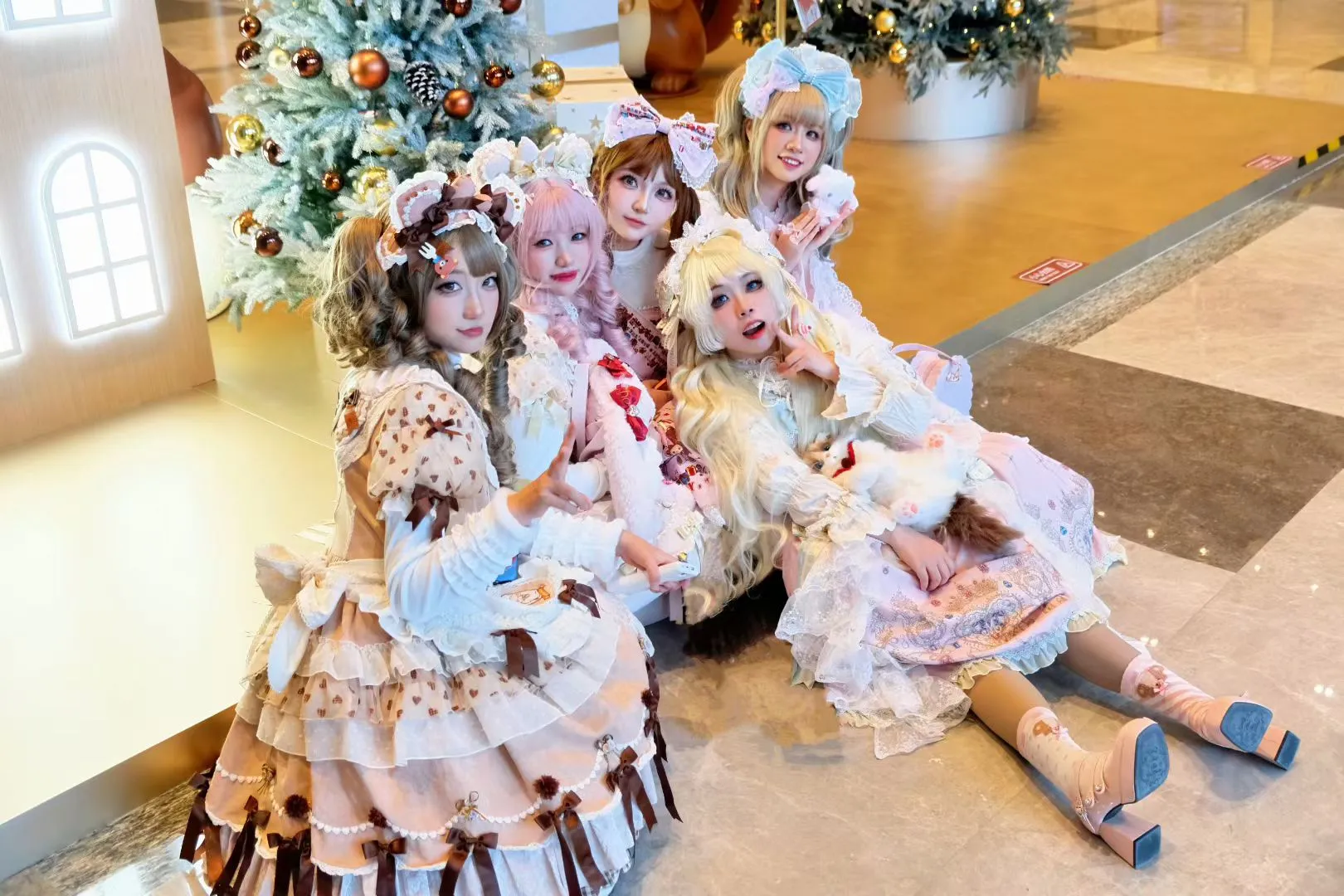 Pink & Blue Planet Sanrio-Themed Tea Party Lolita Outfit Record by 程阿尧 - Image 2